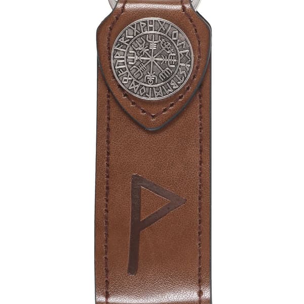 Something Different Joy Viking Rune Faux Läder Nyckelring One Si Brown/Silver One Size