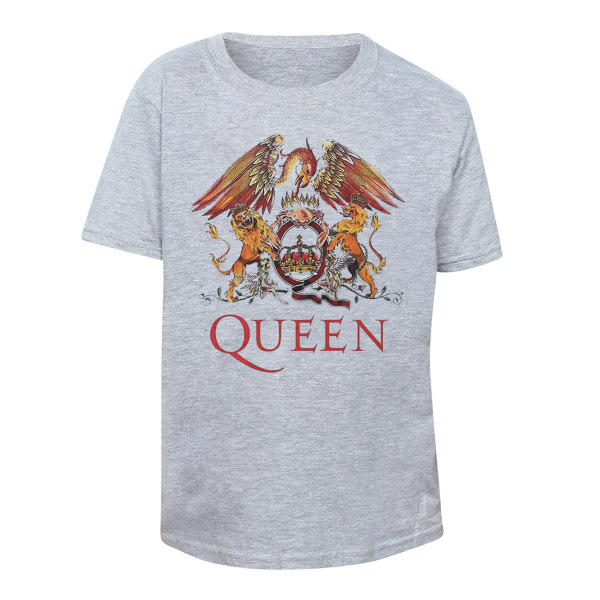 Queen Childrens/Kids Classic Crest T-Shirt 7-8 Years Heather Gr Heather Grey 7-8 Years