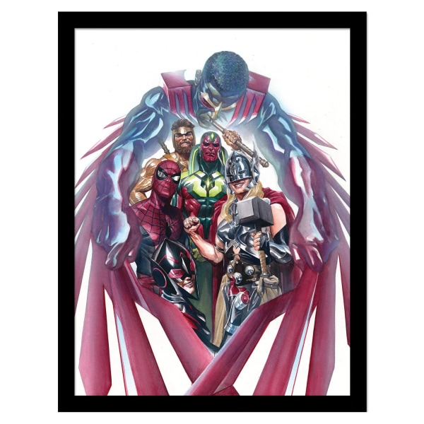 Spider-Man Group Shot inramad affisch 40 cm x 30 cm vit/röd White/Red 40cm x 30cm