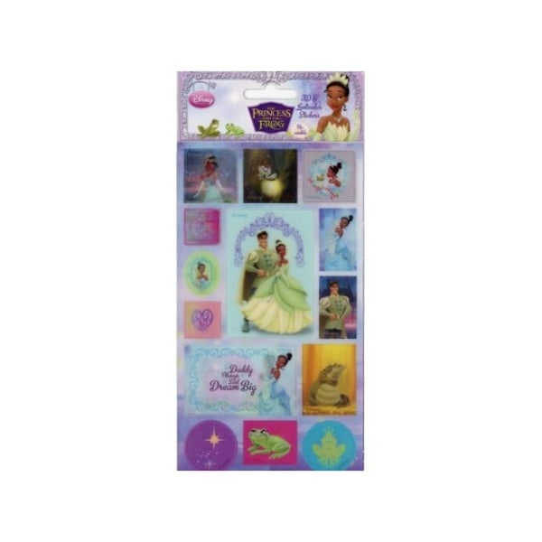 Prinsessan och grodan 3D & Lenticular Stickers En Storlek Flerfärgad Multicoloured One Size