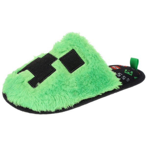 Minecraft Unisex Vuxen Creeper Tofflor L-XL Grön Green L-XL