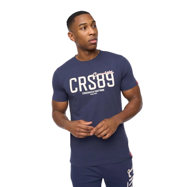 Crosshatch Herr Ellsworth T-Shirt XXL Marinblå Navy XXL