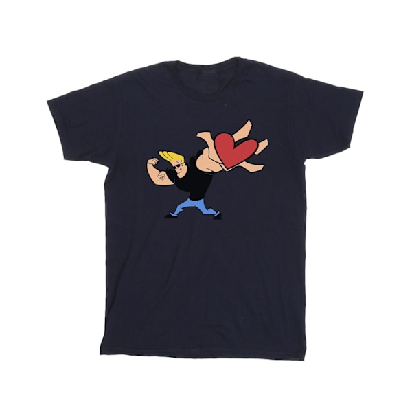 Johnny Bravo Herr Present T-shirt L Marinblå Navy Blue L