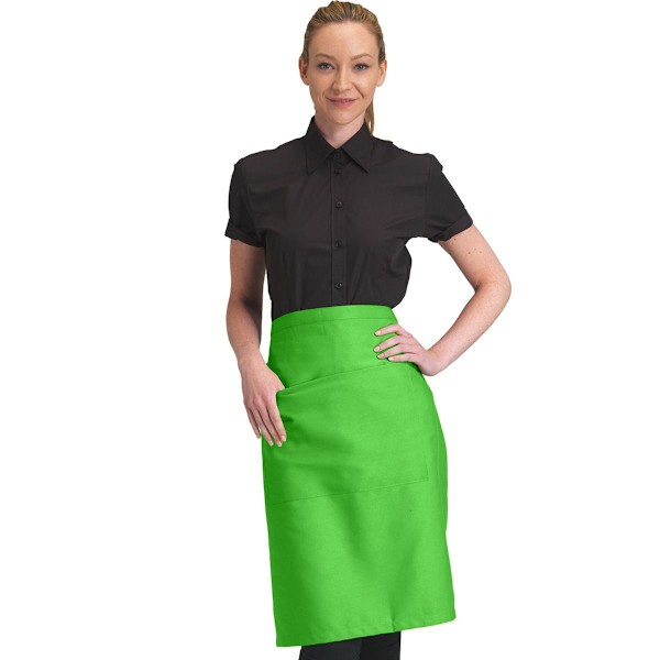 Dennys Unisex Catering Midjeförkläde med Ficka för Vuxna (2-pack) Zest One Size