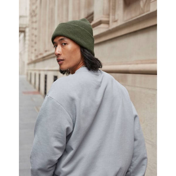 Beechfield Unisex Vuxen Original Recycled Deep Cuffed Beanie On Olive Green One Size