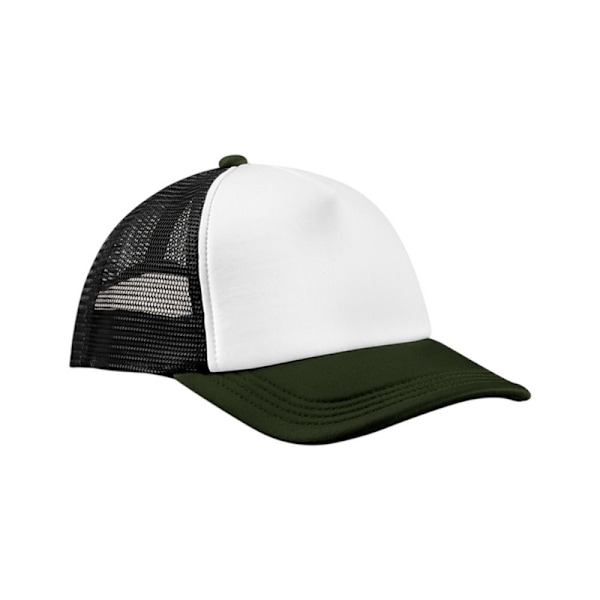 Beechfield 5 Panel Truckerkeps One Size Svart/Mörk Oliv Black/Dark Olive One Size