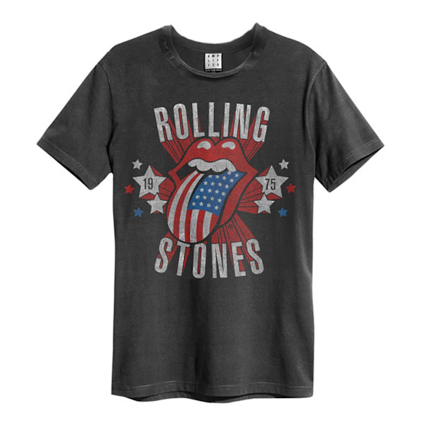 Amplified Unisex Adult Stateside 75 The Rolling Stones T-shirt Charcoal L