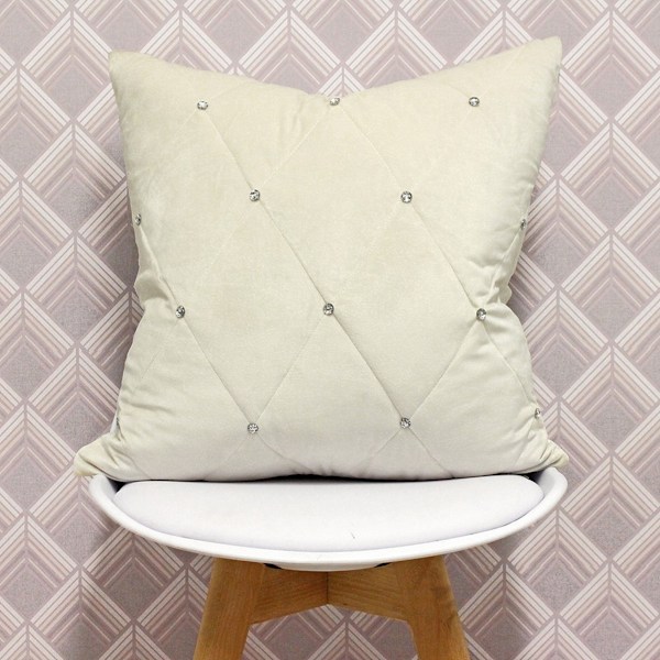 Riva Paoletti New Diamante Kuddfodral 55 x 55cm Kräm Cream 55 x 55cm