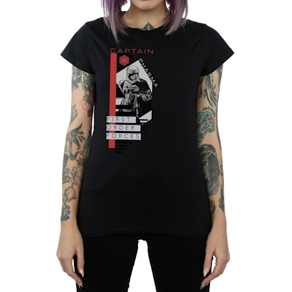 Star Wars Dam/Damer The Last Jedi Captain Phasma Bomull T-shirt S Black S
