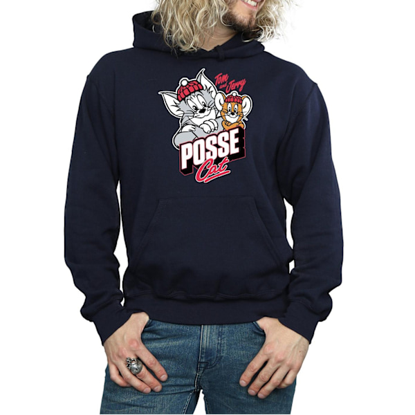 Tom And Jerry Herr Posse Cat Hoodie M Marinblå Navy Blue M