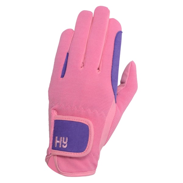 Hy5 Barn/Barn Tvåfärgade Ridhandskar XL Lila/Rosa Purple/Pink XL