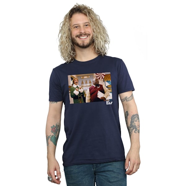 Elf Herr Julbutik Jubel T-shirt M Marinblå Navy Blue M