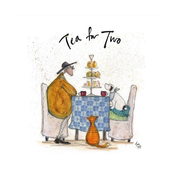 Sam Toft Tea For Two Print 40cm x 40cm Vit/Flerfärgad White/Multicoloured 40cm x 40cm