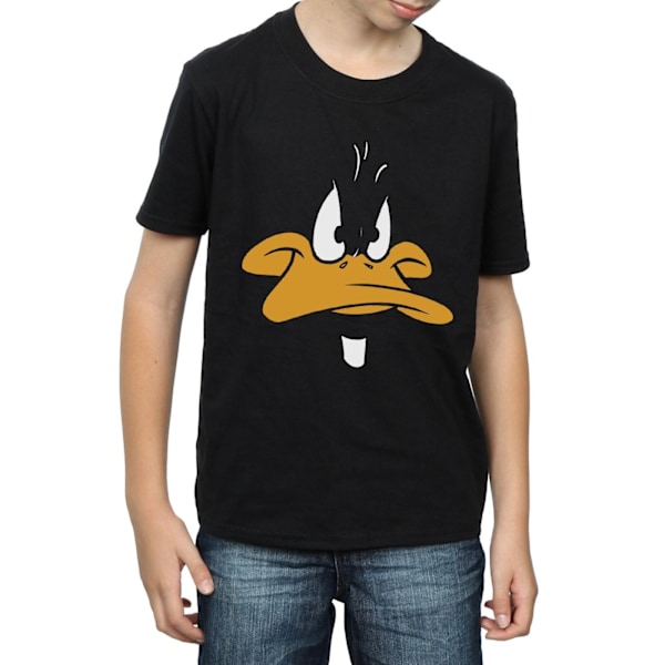 Looney Tunes Pojkar Daffy Duck Stor Ansikte T-shirt 7-8 År Svart Black 7-8 Years