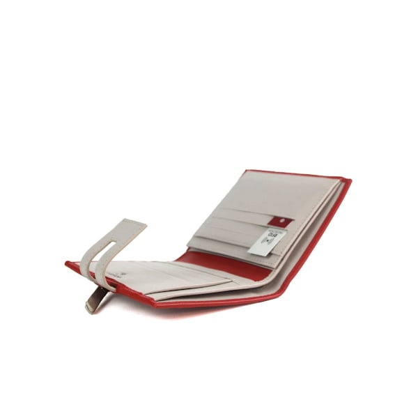 Eastern Counties Leather Cassie Kontrastpanel Läderplånbok På Red/Ivory One Size