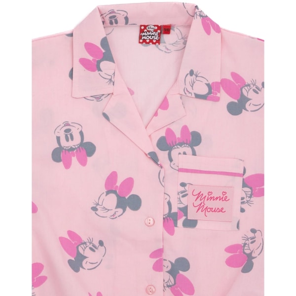 Disney Girls Minnie Mouse Kortärmad Pyjamas Set 7-8 År Rosa Pink 7-8 Years