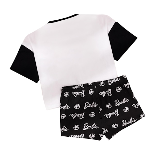 Barbie Dam/Dam Short Pyjamas Set S Svart/Vit Black/White S