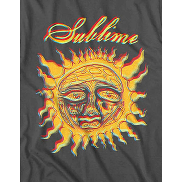 Sublime Unisex Adult Sun Cotton T-Shirt L Charcoal Grey/Yellow Charcoal Grey/Yellow L