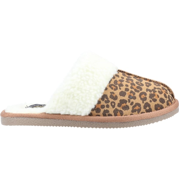 Hush Puppies Dam/Dam Arianna Leopardmönstrade mockasiner i mocka Brown/White 4 UK