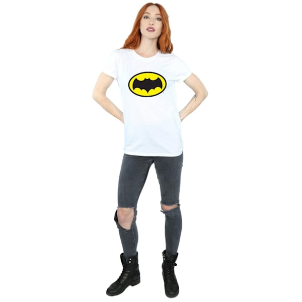DC Comics Dam/Kvinnor Batman TV-serie Logo Bomull Boyfriend White M