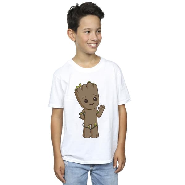 Marvel Pojkar I Am Groot Söt Groot T-Shirt 12-13 År Vit White 12-13 Years