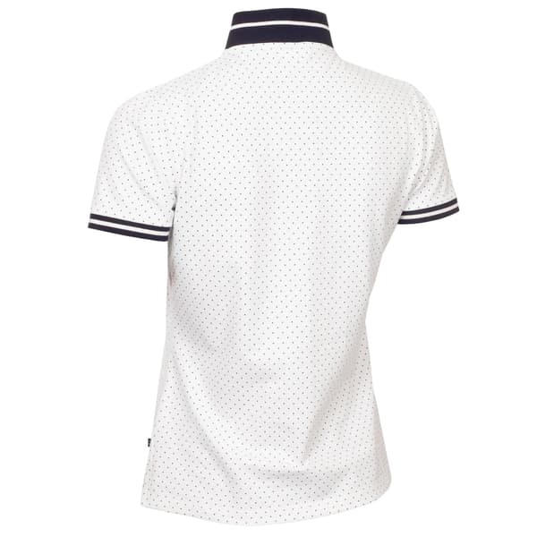 Calvin Klein Dam Camilla Micro-Dot Pikétröja 8 UK Vit White 8 UK