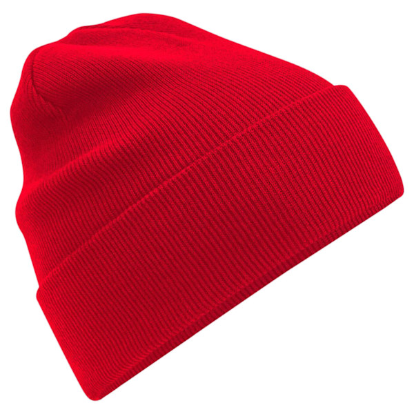 Beechfield Original Organic Cotton Cuffed Beanie One Size Class Classic Red One Size
