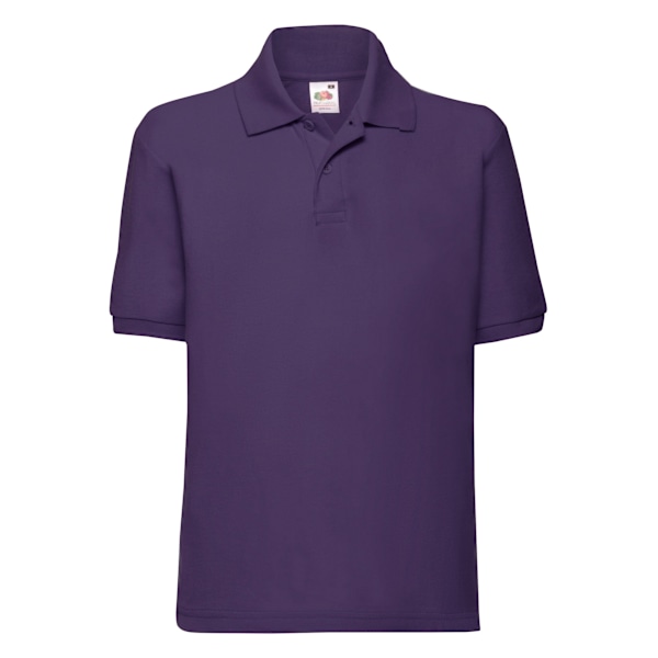 Fruit of the Loom Barn/Barn 65/35 Enfärgad Pique Poloskjorta 7 Purple 7-8 Years