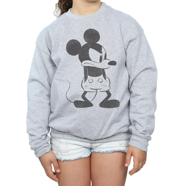 Disney Girls Mickey Mouse Angry Sweatshirt 9-11 år Sports Grå Sports Grey 9-11 Years