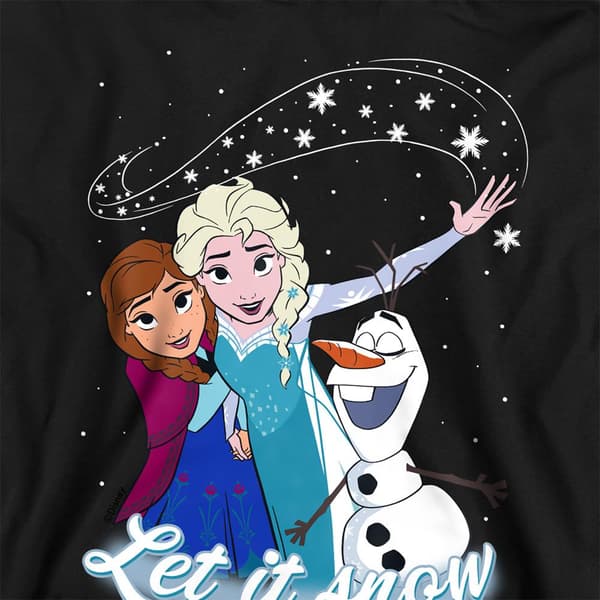 Frozen Barn/Barn Let It Snow Elsa Anna Olaf Heather Pullov Athletic Heather 7-8 Years