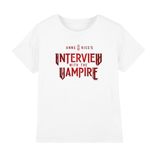 Interview With The Vampire Barn/Barn Röd Logotyp T-Shirt 3-4 White 3-4 Years
