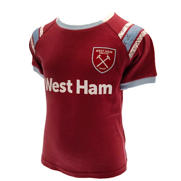 West Ham United FC Baby Top & Bottom Set 9-12 Månader Claret Red Claret Red/Blue 9-12 Months