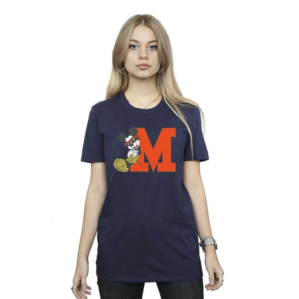 Disney Dam/Dam Mickey Mouse Leopardbyxor Bomull Boyfr Navy Blue XL