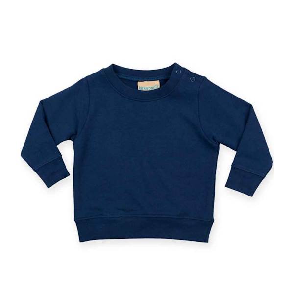 Larkwood Baby Crew Neck Sweatshirt 12-18 månader Marinblå Navy 12-18 Months