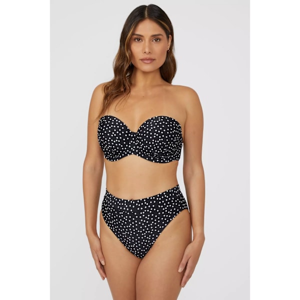 Underbara dam/dammiga prickiga mid rise bikiniunderdelar 12 UK Mo Monochrome 12 UK