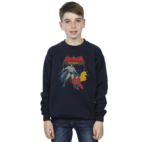 DC Comics Pojkar Batman Och Robin Sweatshirt 3-4 År Marinblå Navy Blue 3-4 Years