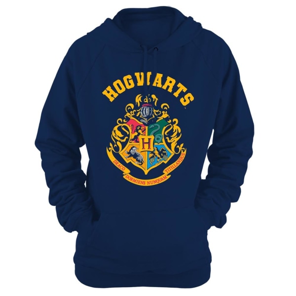 Harry Potter Womens/Ladies Hogwarts Crest Hoodie XS Blå Blue XS