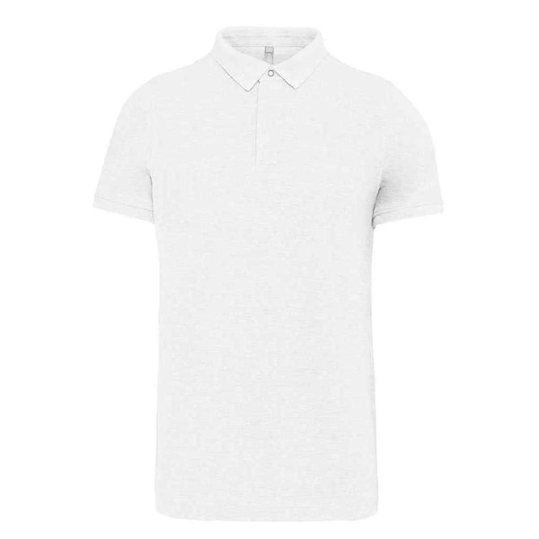 Kariban Herr Piqué Stud Front Polo Shirt 3XL Vit White 3XL