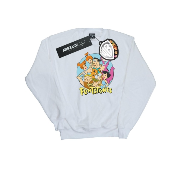 The Flintstones Dam/Damer Grupp Cirkel Sweatshirt XL Vit White XL