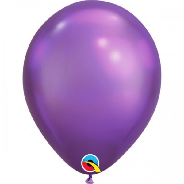 Qualatex 7 tums 100 runda enfärgade latexballonger En one size lila Purple One Size