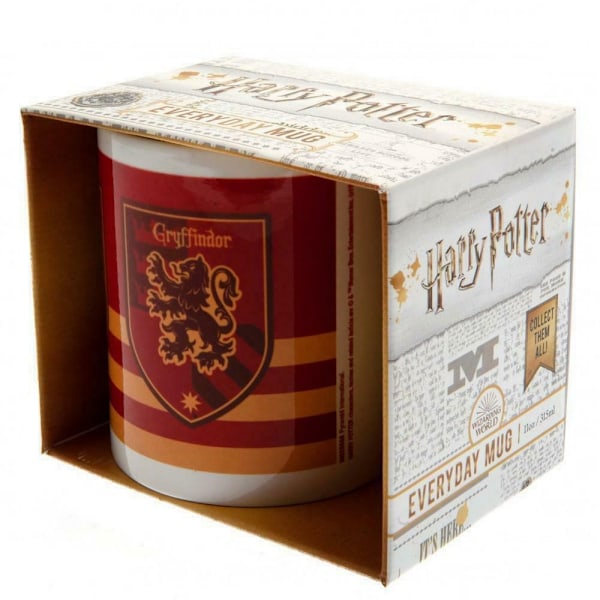 Harry Potter Randig Mugg One Size Vit/Scharlakansröd/Gul White/Scarlet/Yellow One Size