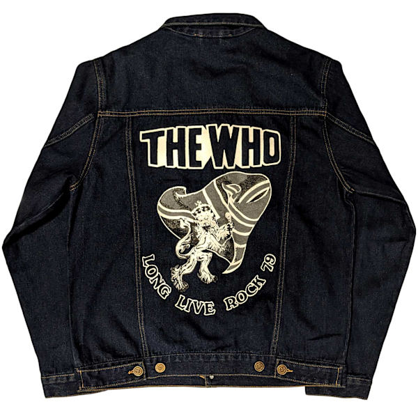 The Who Unisex Adult Long Live Rock Denim Jacka L Blå Denim Blue Denim L