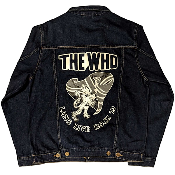 The Who Unisex Adult Long Live Rock Denim Jacket M Blå Denim Blue Denim M