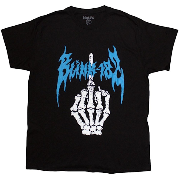 Blink 182 Unisex Vuxen Bone Finger T-Shirt M Svart Black M