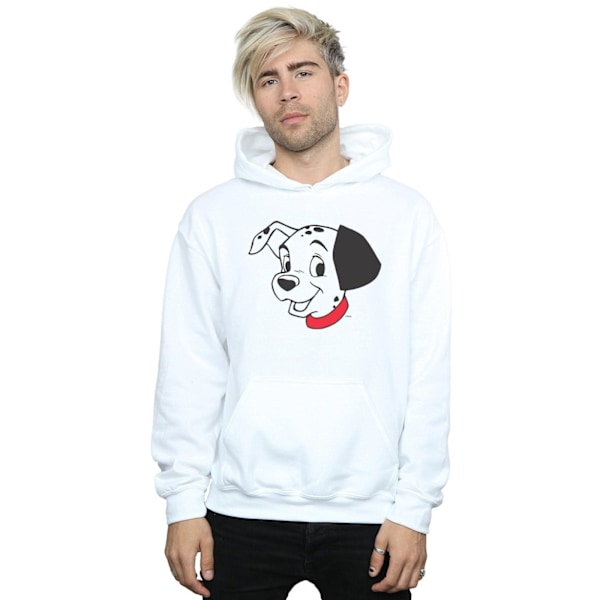 Disney Herr 101 Dalmatiner Dalmatinerhuvud Hoodie M Vit White M