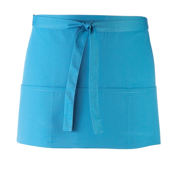 Premier Colours 3-fickor kort förkläde One Size Turkos Turquoise One Size