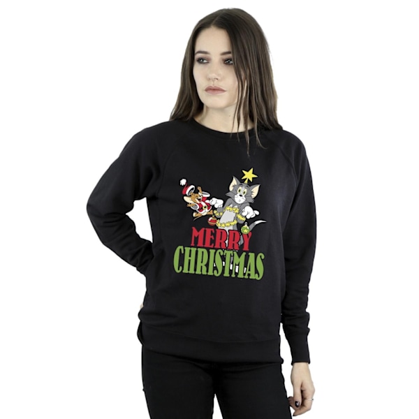 Tom And Jerry Dam/Damer God Jul Baubles Sweatshirt Black L