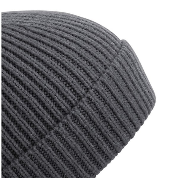 Beechfield Unisex Engineered Knit Ribbed Beanie One Size Graphi Graphite Grey One Size