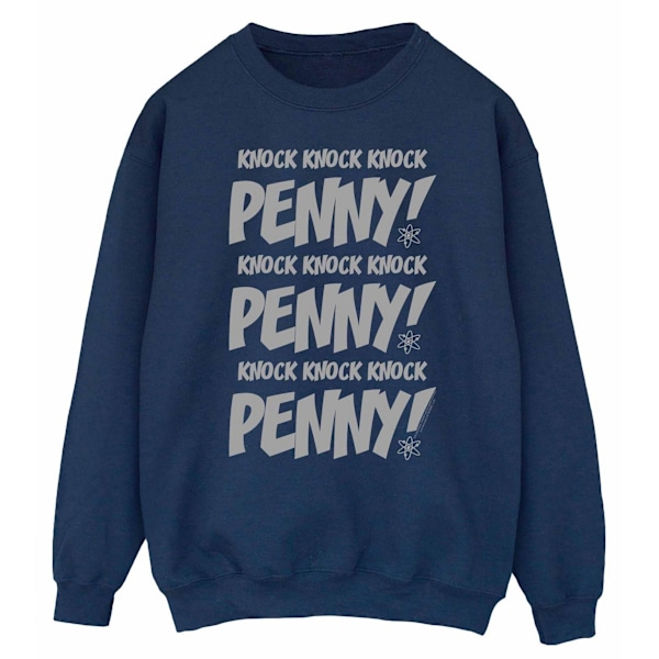 The Big Bang Theory Damkläder Knock Knock Penny Sheldon Sweatshirt Navy Blue XL