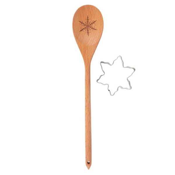 Something Different Snowflake Träsked Set En Storlek Brun Brown One Size